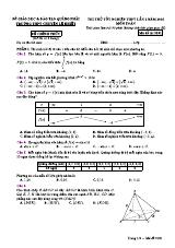Đề thi thử TN THPT 2026 môn Toán lần 2 trường chuyên Lê Khiết – Quảng Ngãi